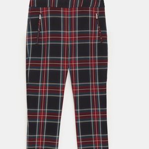 PLAID PANTS WITH ZIPPERS